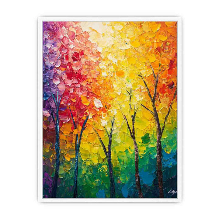 Abstract Trees Canvas Painting 