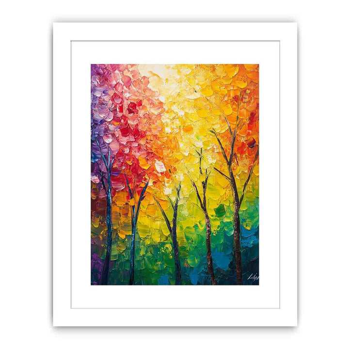 Abstract Trees Canvas Painting 