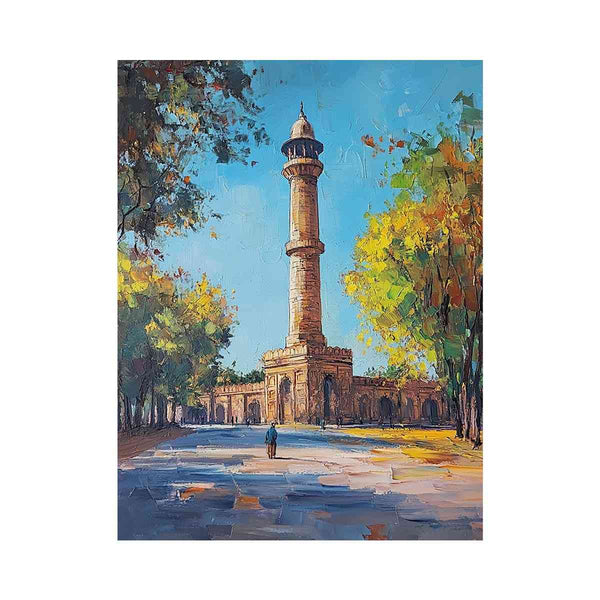 Qutub Minar Oil Painting