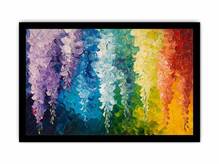 Abstract Leaves Canvas Painting 