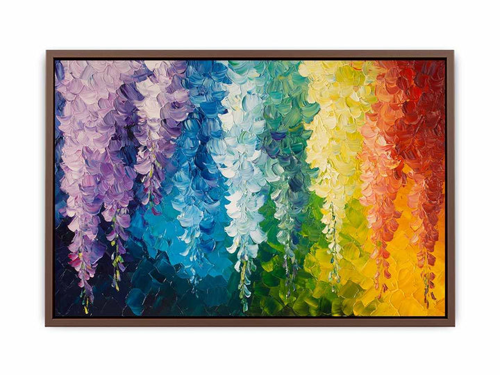 Abstract Leaves Canvas Painting 