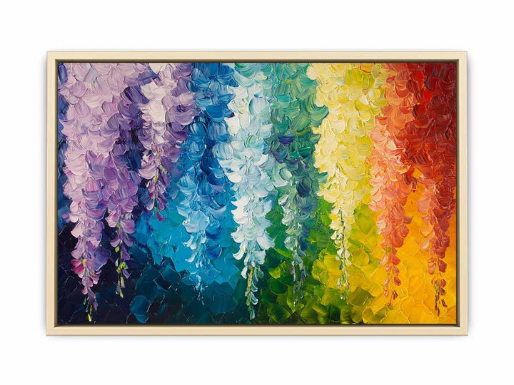 Abstract Leaves Canvas Painting 