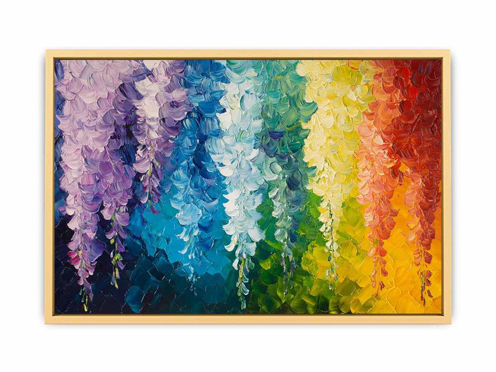 Abstract Leaves Canvas Painting 