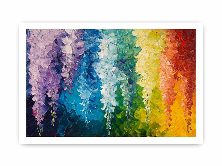 Abstract Leaves Canvas Painting 