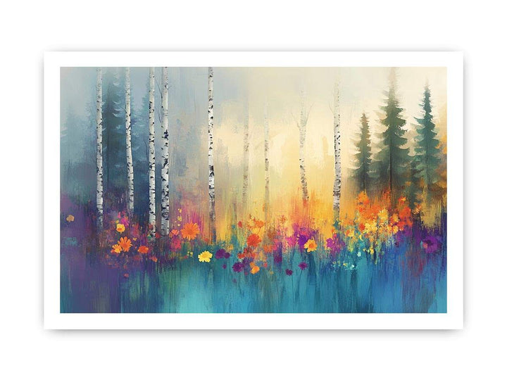 Birch Trees Canvas Painting 