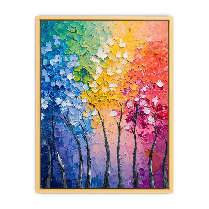 Abstract Trees Canvas Painting 