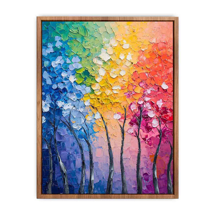 Abstract Trees Canvas Painting 