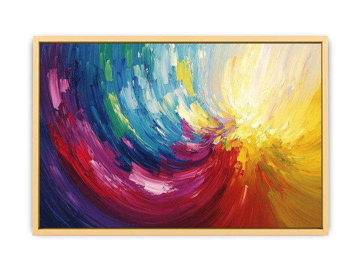 Abstract Swirl Canvas Painting 