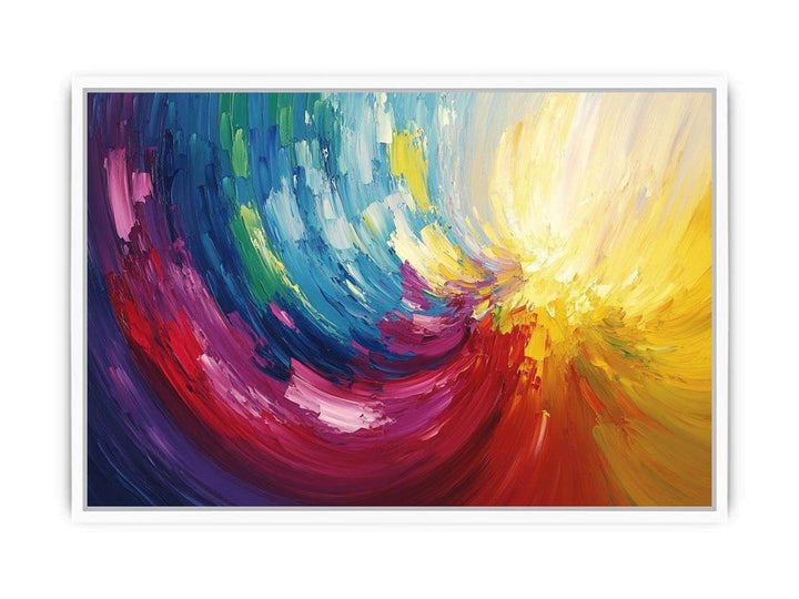 Abstract Swirl Canvas Painting 