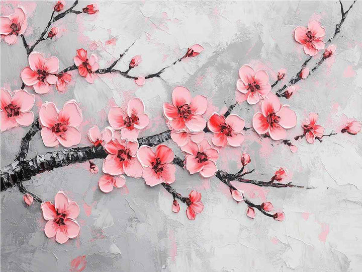 Pink Blossom Canvas Painting 