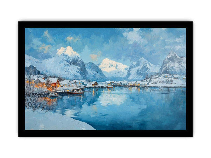 Winter Island Canvas Painting 