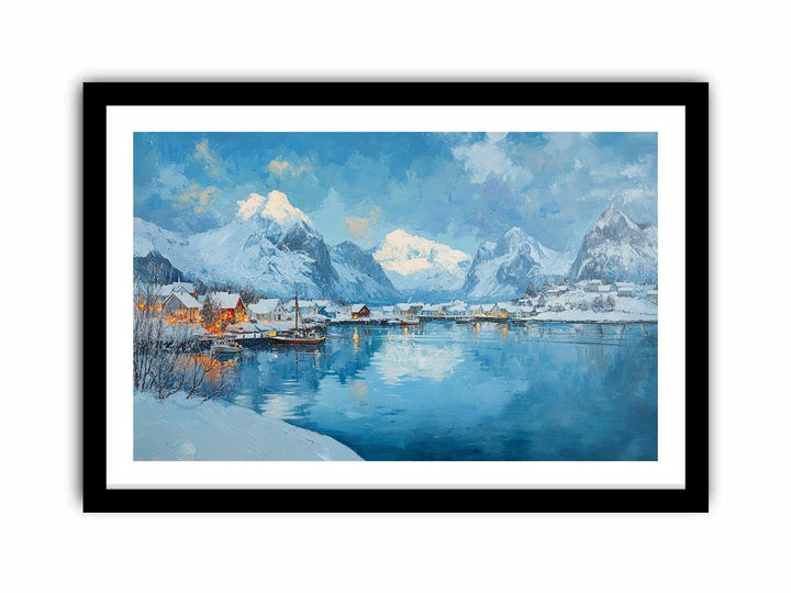 Winter Island Canvas Painting 