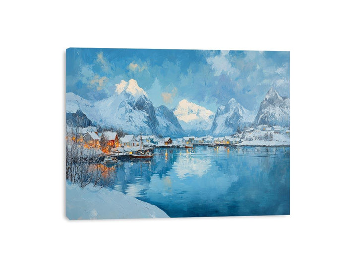 Winter Island Canvas Painting 