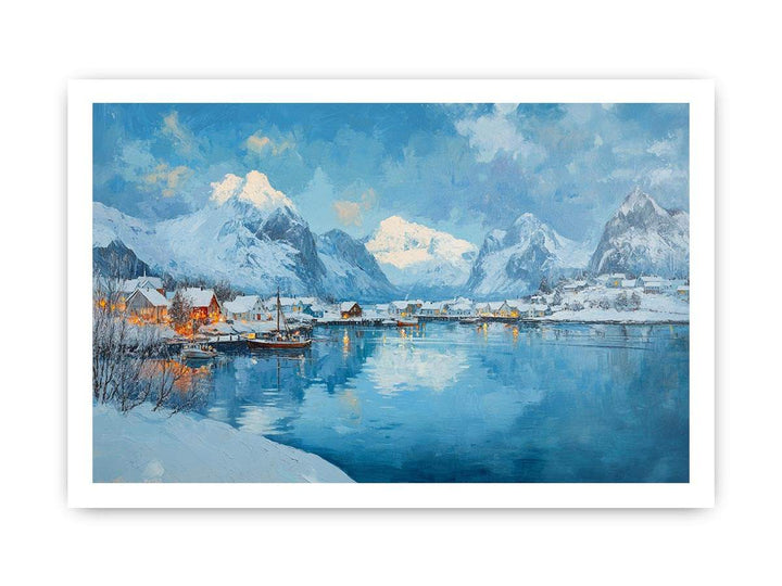 Winter Island Canvas Painting 