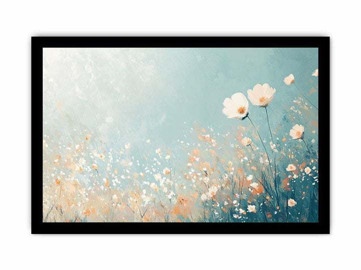 Pastel Flowers Canvas Painting 