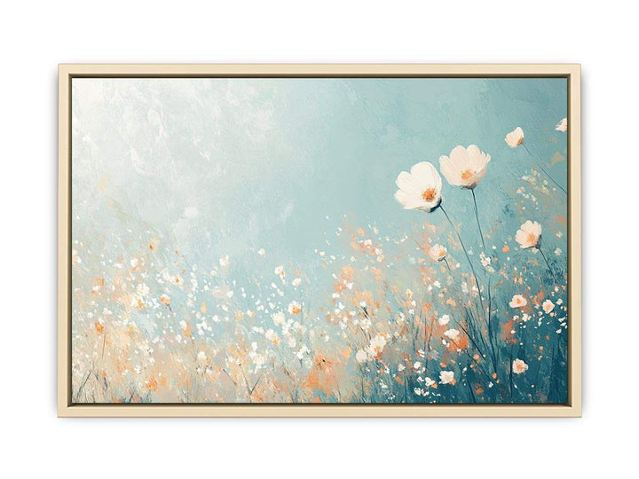 Pastel Flowers Canvas Painting 