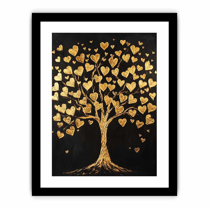 Gold Tree Canvas Painting 