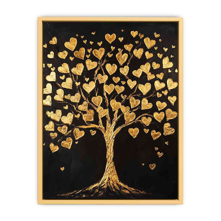 Gold Tree Canvas Painting 