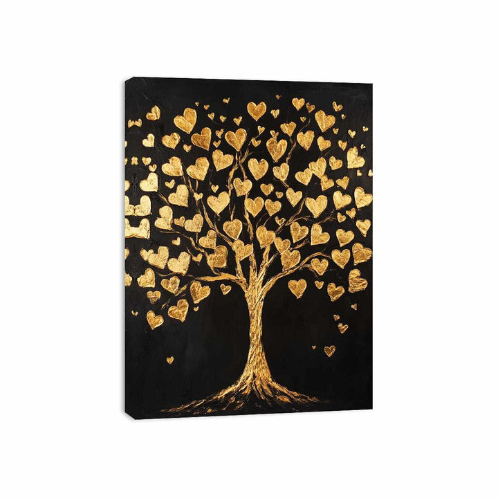 Gold Tree Canvas Painting 