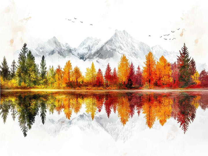 Autum Trees Canvas Painting 