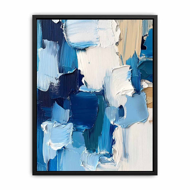 Abstract Ice Canvas Painting 