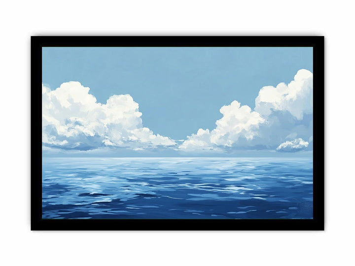 Cloudy Sea Canvas Painting 