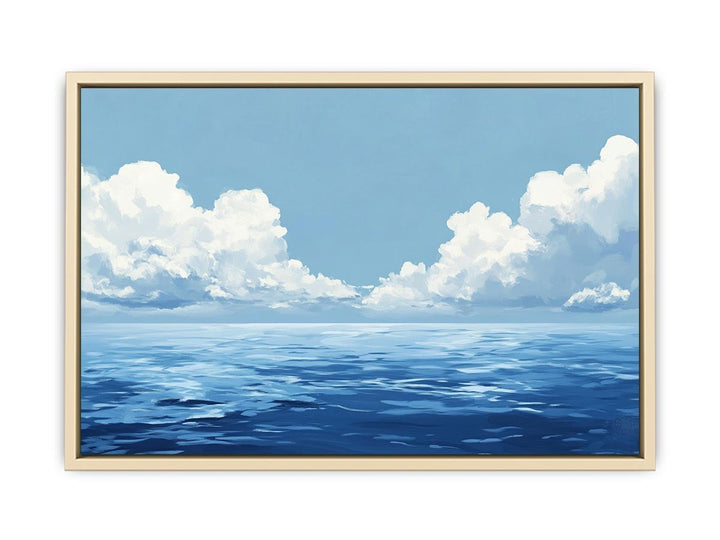 Cloudy Sea Canvas Painting 