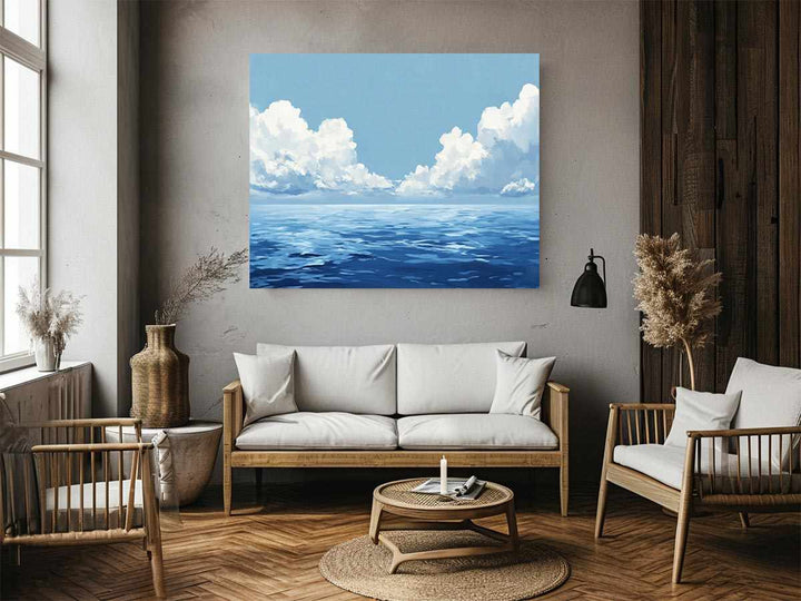 Cloudy Sea Painting 