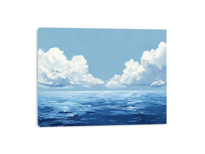 Cloudy Sea Canvas Painting 