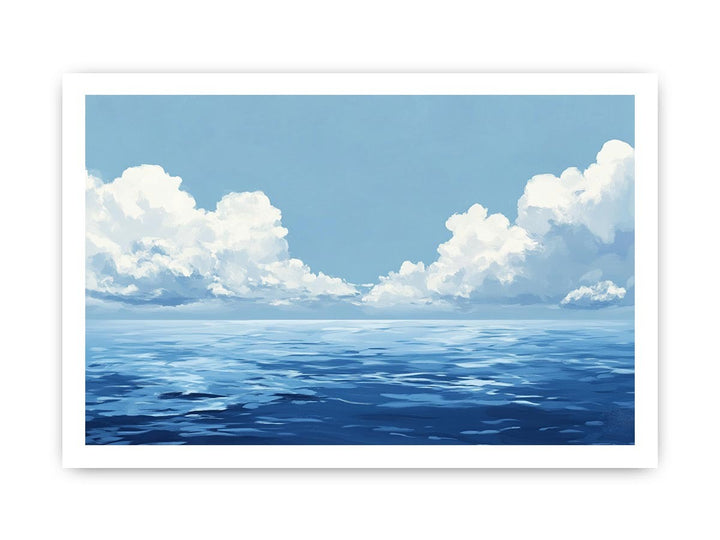 Cloudy Sea Canvas Painting 