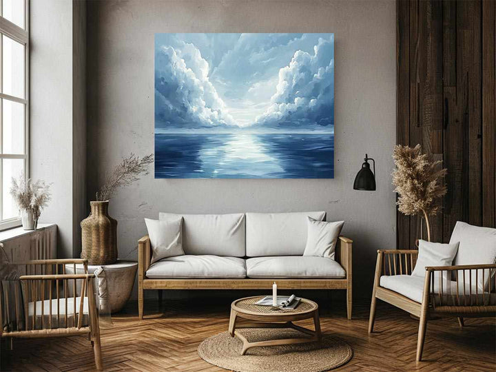 Cloudy Sea Painting 