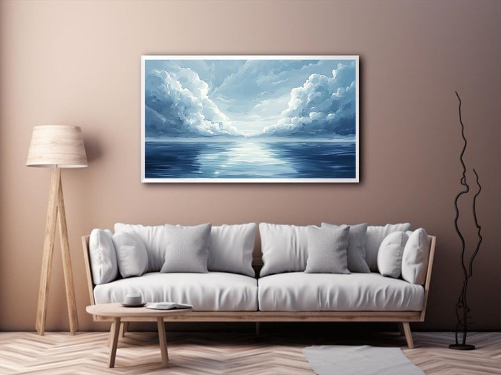 Cloudy Sea Canvas Painting 