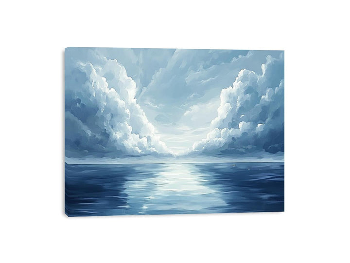 Cloudy Sea Canvas Painting 