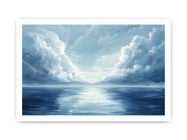 Cloudy Sea Canvas Painting 