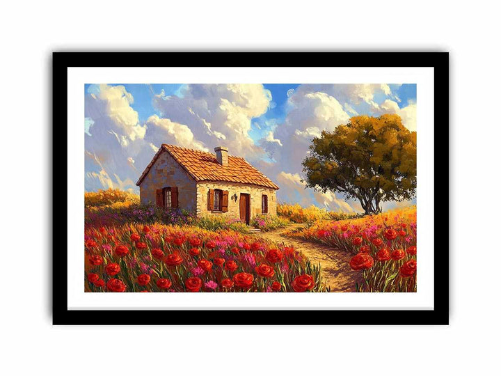 Poppies Field Canvas Painting 