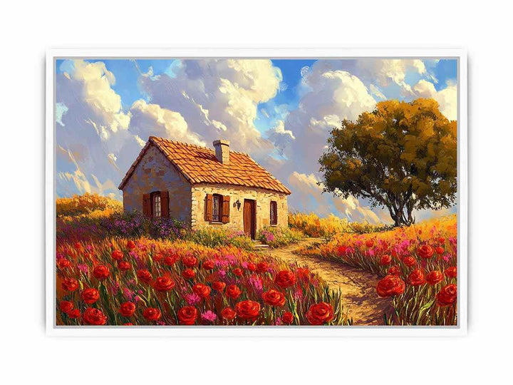 Poppies Field Canvas Painting 