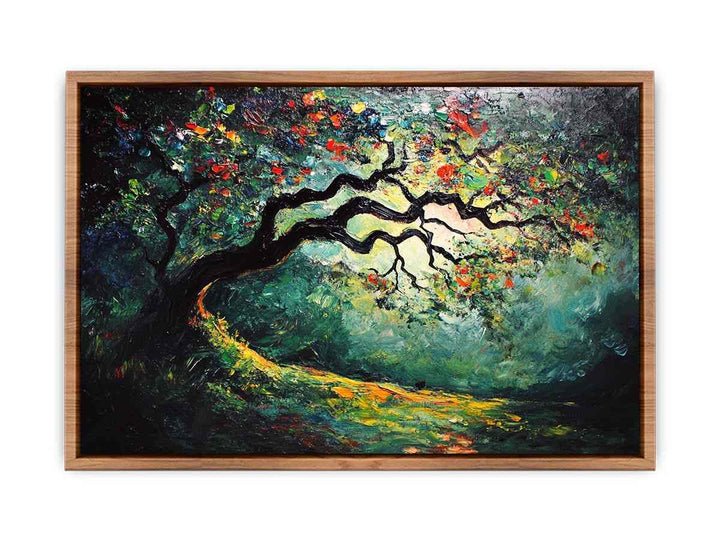 Peacock Tree Canvas Painting 