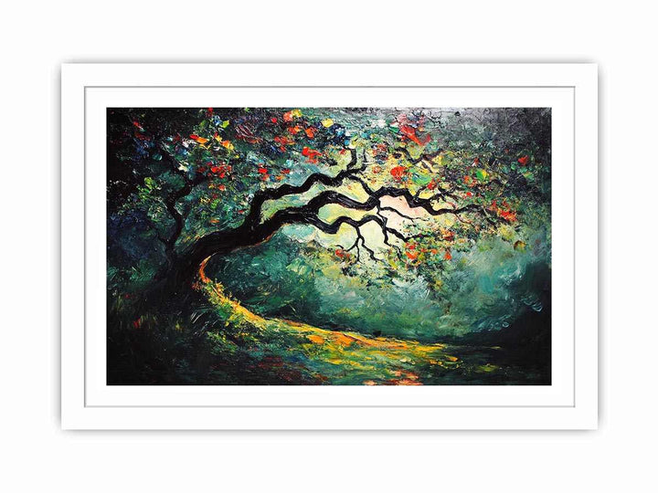 Peacock Tree Canvas Painting 