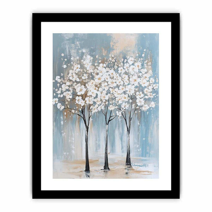 White Tree Canvas Painting 