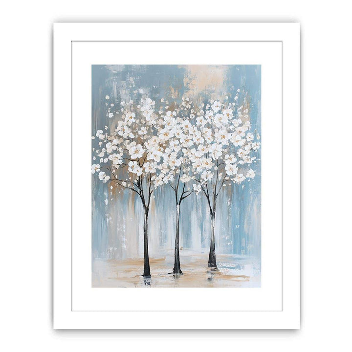 White Tree Canvas Painting 