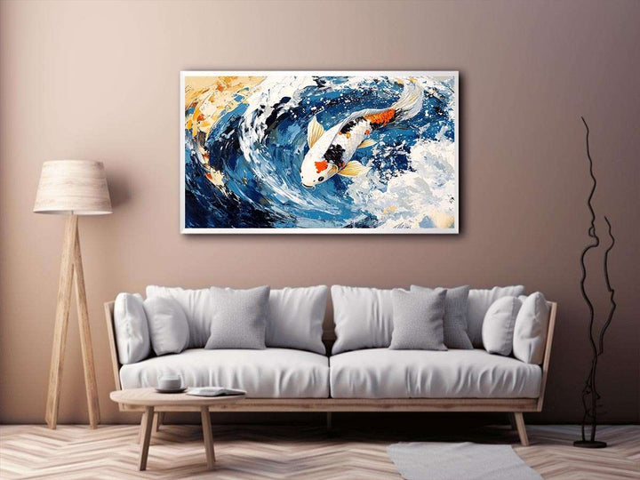 Koi Fish Canvas Painting 