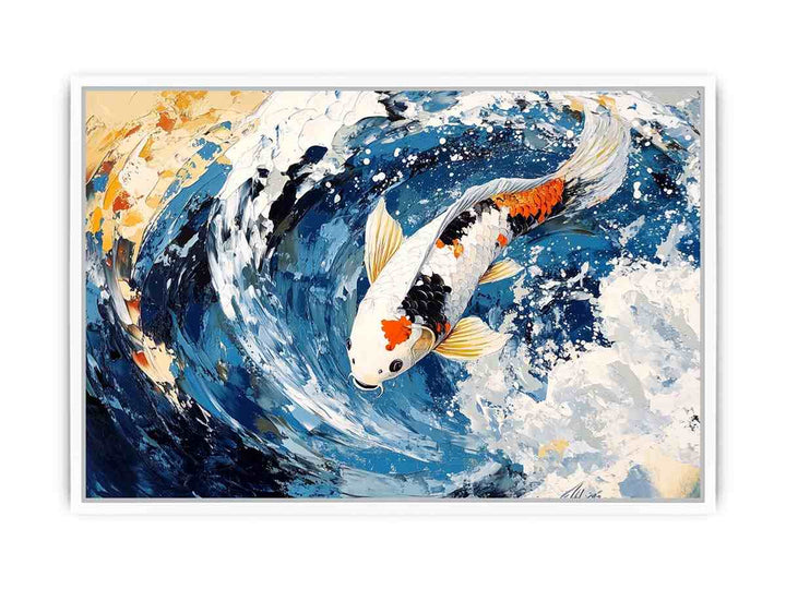 Koi Fish Canvas Painting 