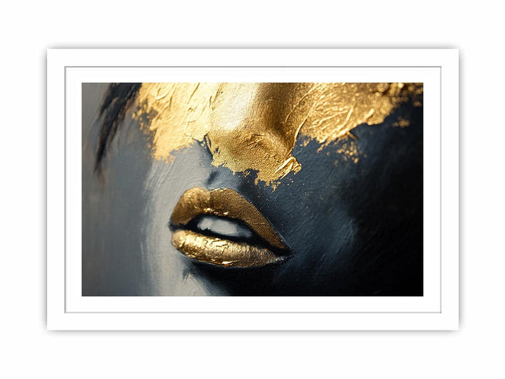 Gold Kiss Canvas Painting 