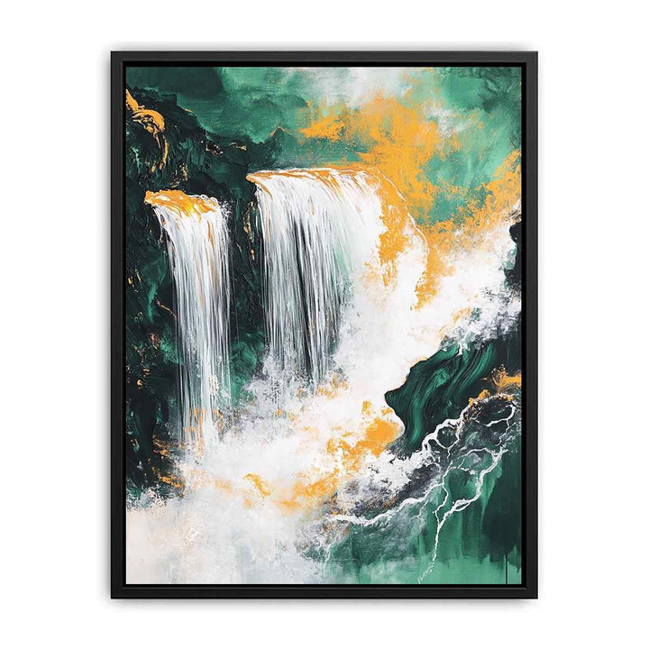 Gold Waterfall  Canvas Painting 