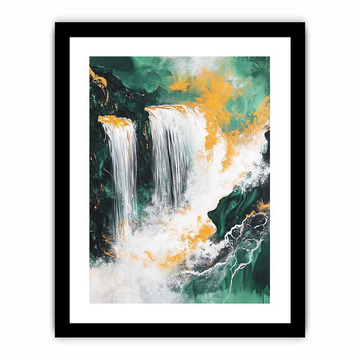 Gold Waterfall  Canvas Painting 