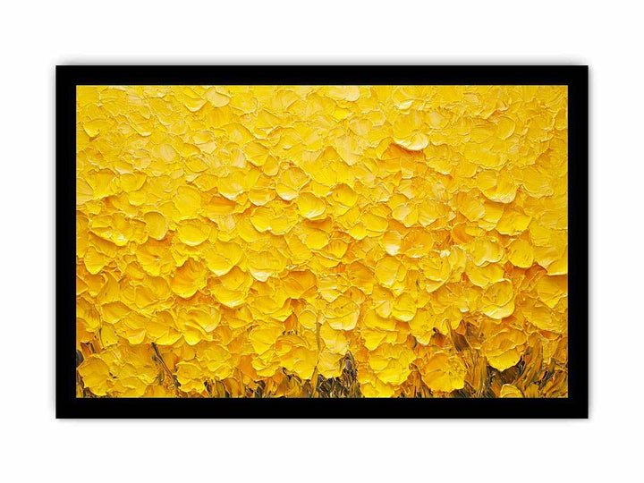 Vibrant Yellow Canvas Painting 