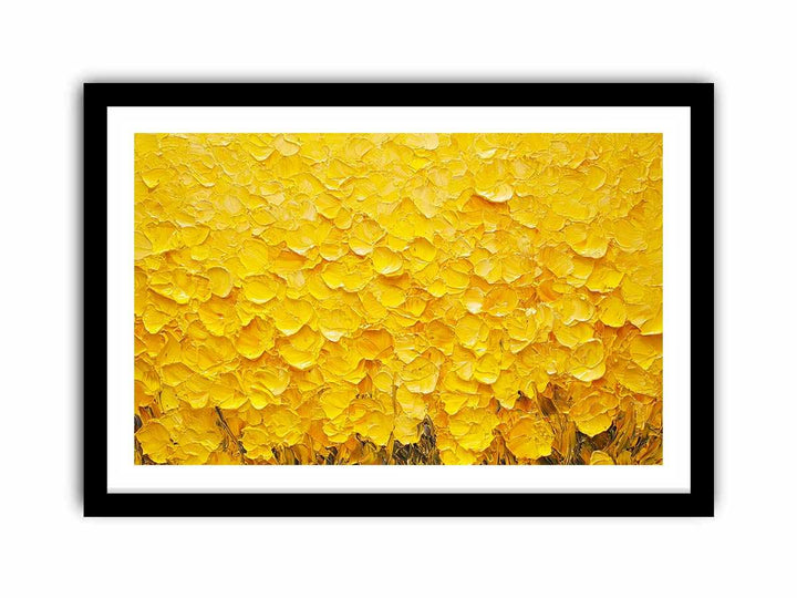 Vibrant Yellow Canvas Painting 