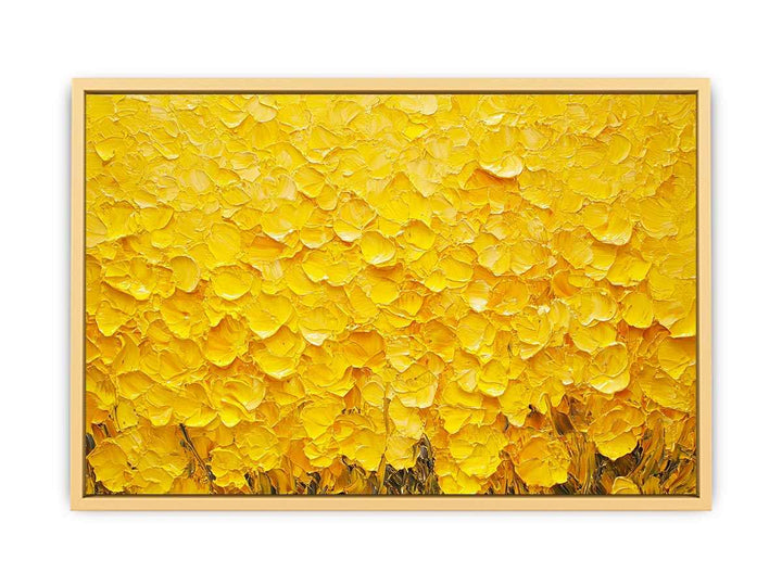 Vibrant Yellow Canvas Painting 