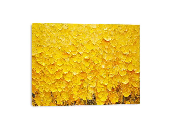 Vibrant Yellow Canvas Painting 