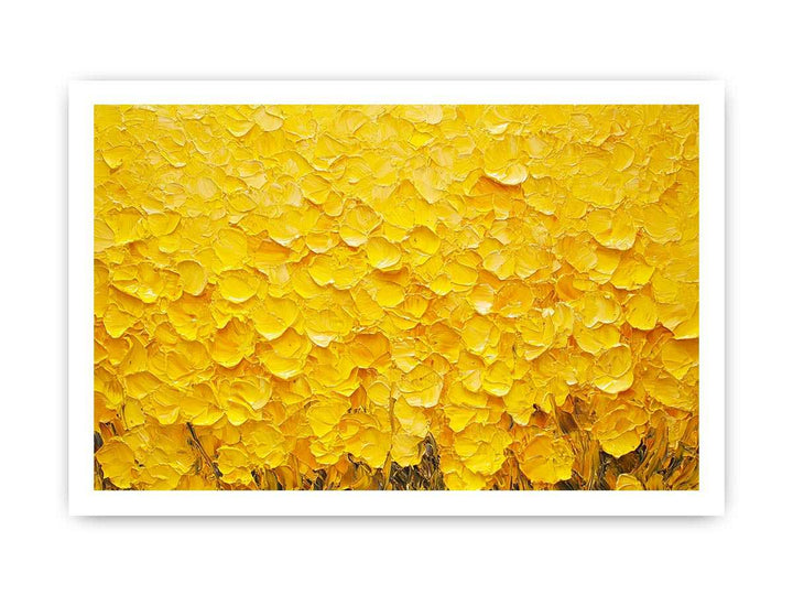 Vibrant Yellow Canvas Painting 